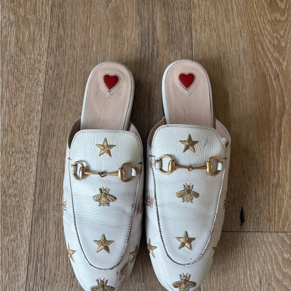 Gucci horsebit Star & Bee Embellished Mules